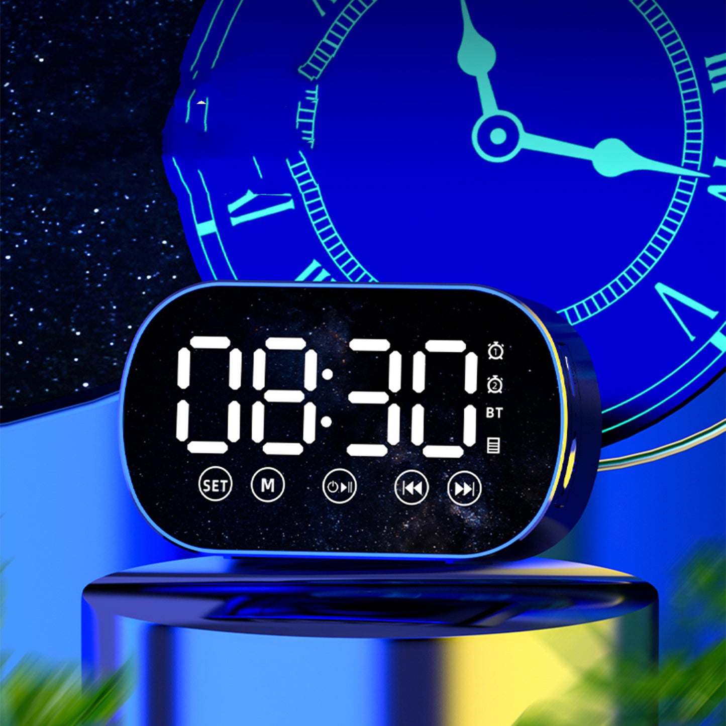 Multifunctional Wireless Bluetooth Speaker Clock